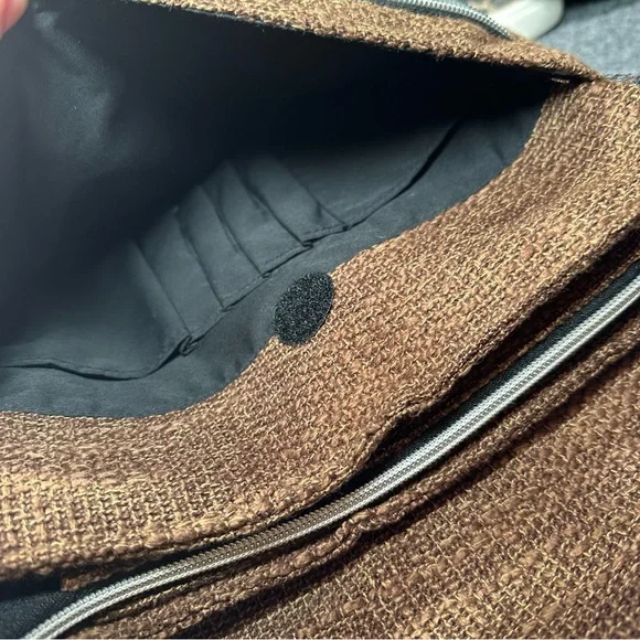 Dime Bags 11 Brown Hemp Mini Messenger - Tablet Sleeve, Smell Proof- Unisex